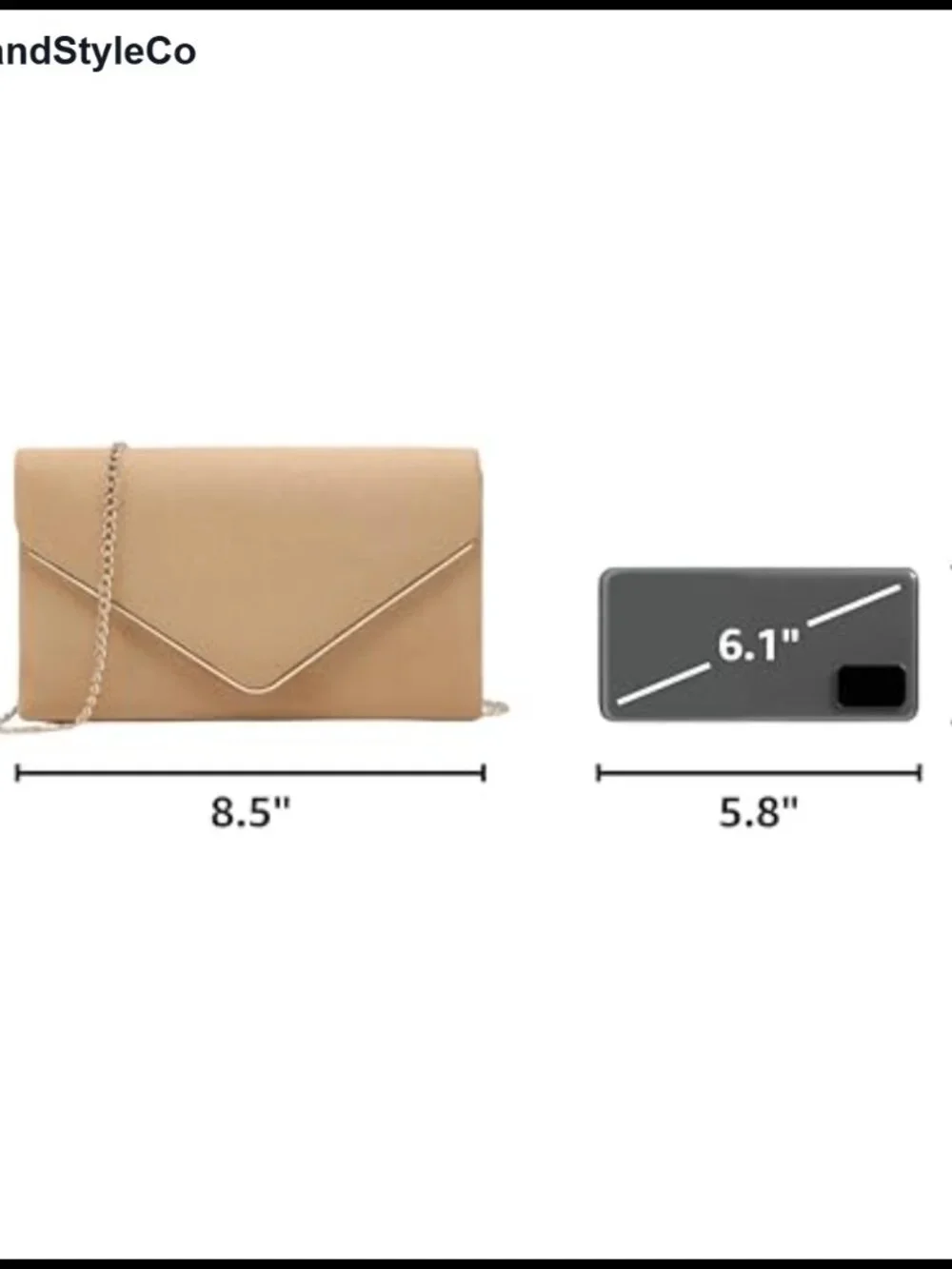 Faux Suede Velvet Evening Clutch with Gold Chain Strap